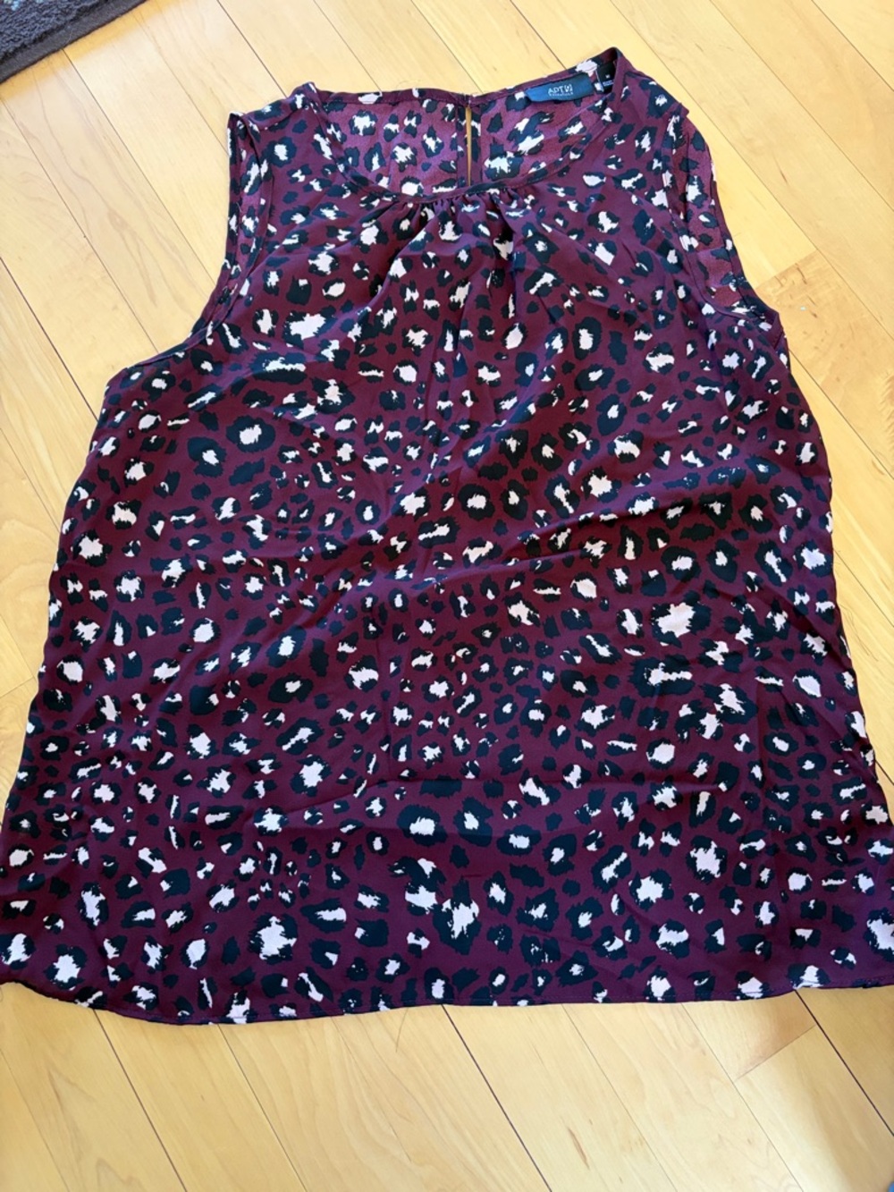 Apt. 9 Burgundy Leopard Print Sleeveless Camisole